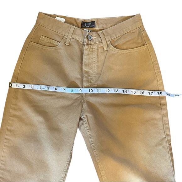 NWT Vintage Guess Jeans Sz. 26/27 High Waist Straight Leg Denim Tan Fall Style - Picture 9 of 13